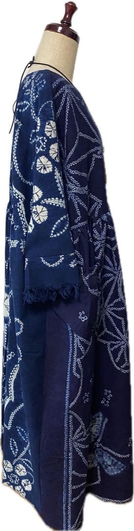 有松絞り❣️風呂敷　　リメイク　ワンピース　藍染❣️