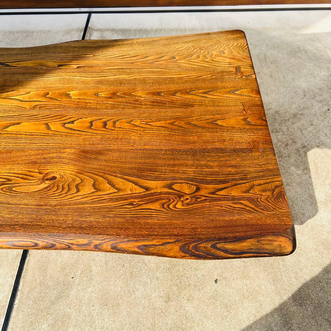 美品 高級 座卓 センターテーブル 一枚板 無垢 和室 ローテーブル 引き出し