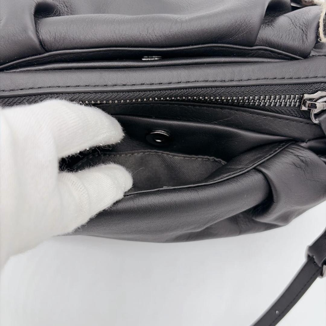 新品未使用 ear PAPILLONNER コロンボストンバッグ ブラック 牛革