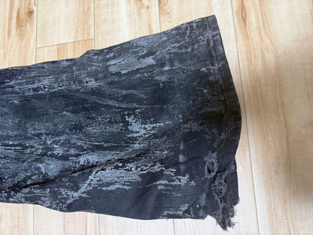 EMOSTANCE CLUB BAGGY FLARE JEANS コーティング