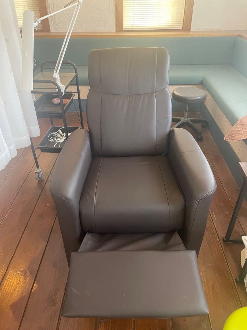 ダークブラウン リクライニングソファ 1人掛け ラウンジチェアDXⅡ