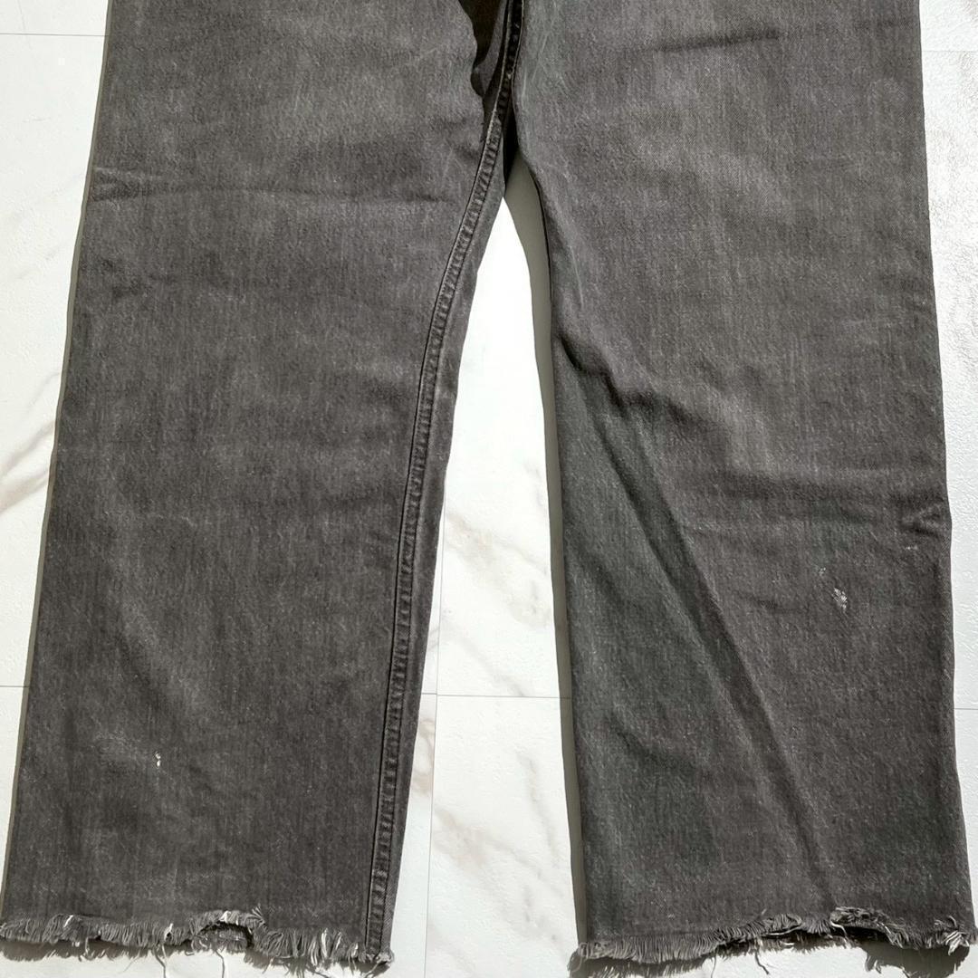 希少 90s　W42　リーバイス501　先染めブラック　デニム　USA製　黒