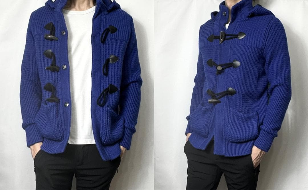 定価10万 junhashimoto バックダウンニットダッフルコートブルゾン2