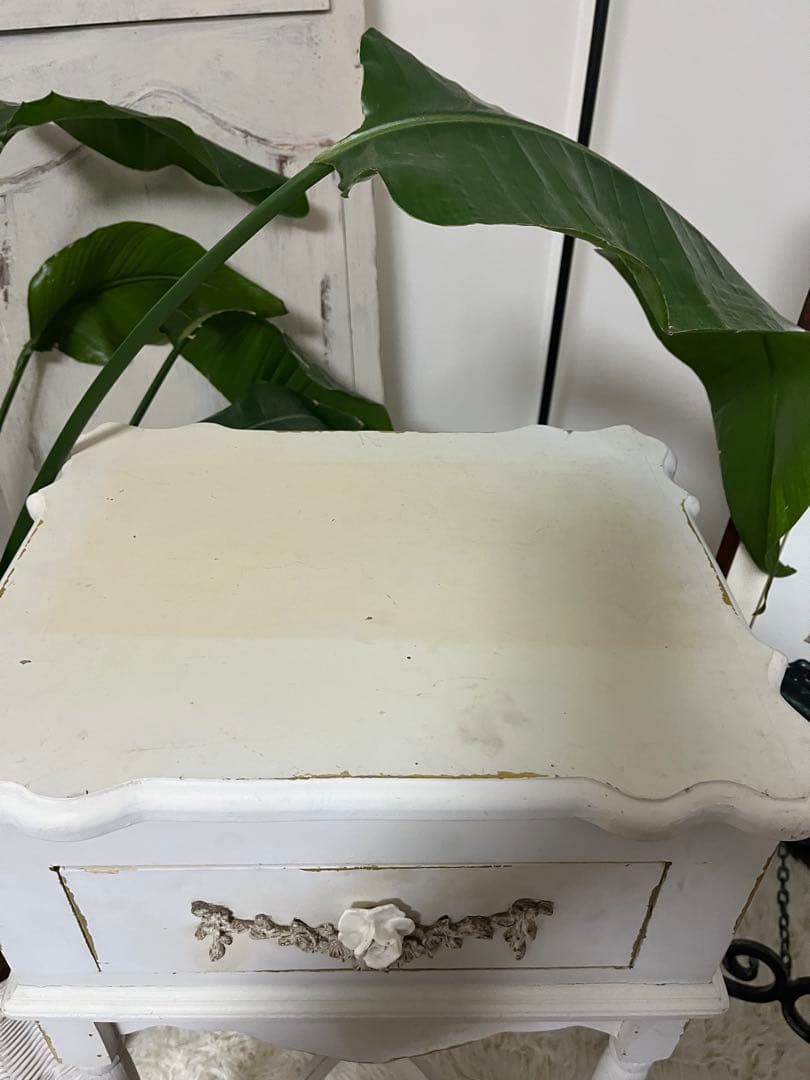 フランス　サイドテーブル　コンソール　シャビー　ブロカント