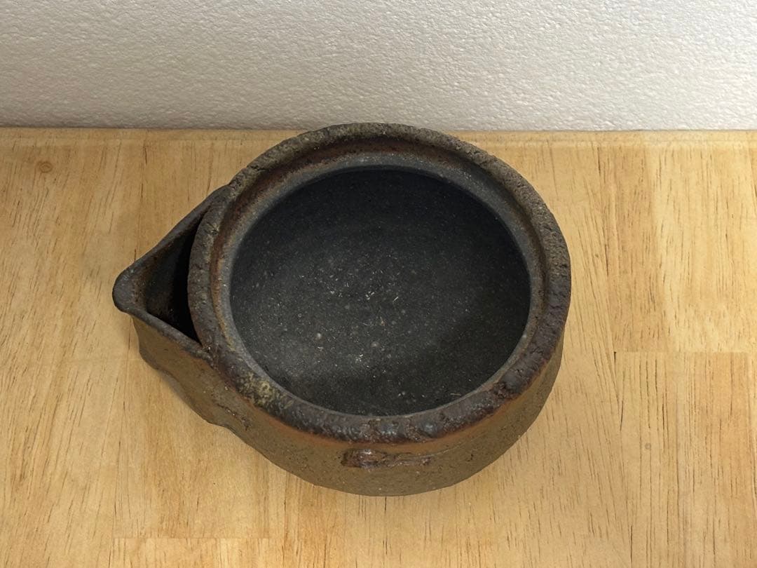 76.備前焼 宝瓶 登り窯 柘榴 ザクロ 手びねり 急須