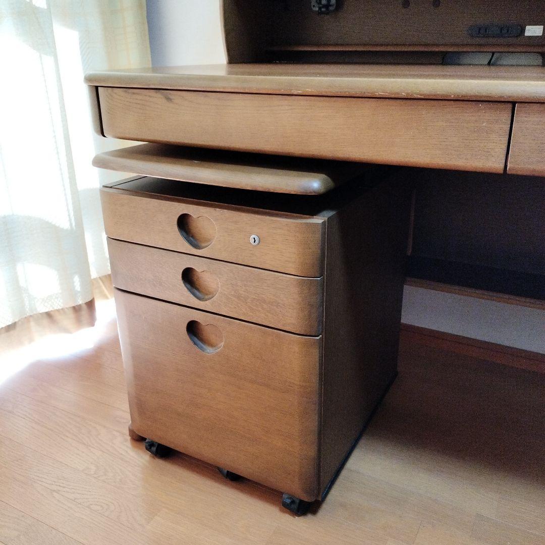 【chibikoro】カリモク学習机５点セット：引き出しワゴン