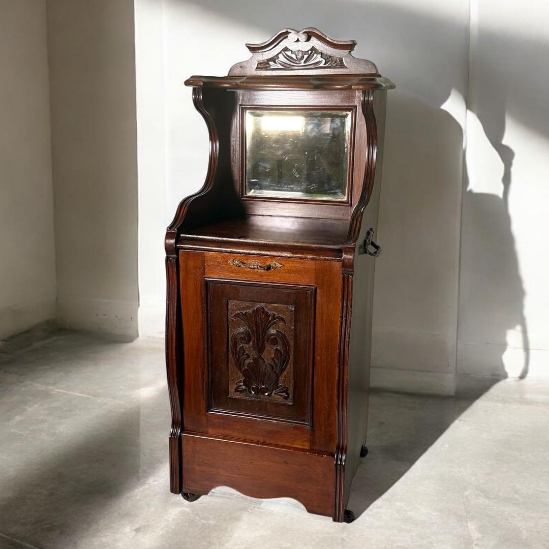 HR618 【アンティーク】英国　家具 コールボックス　ビクトリアンスタイル