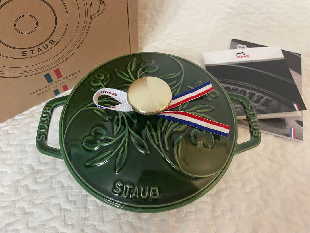 〈新品〉ストウブ　ワナベS オリーブ　バジルグリーン