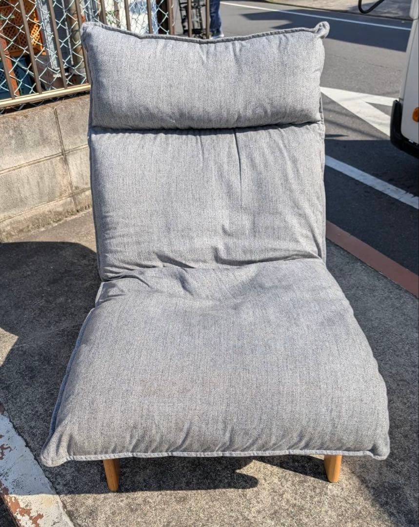 ＊東京都付近取引限定＊MUJI 無印良品　ハイバックリクライニングソファ グレー