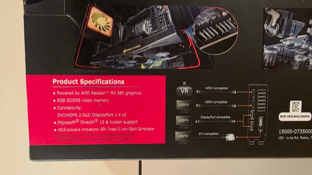 グラフィックボード・グラボ・ビデオカード ASUS STRIX Gaming Radeon RX 580 OC