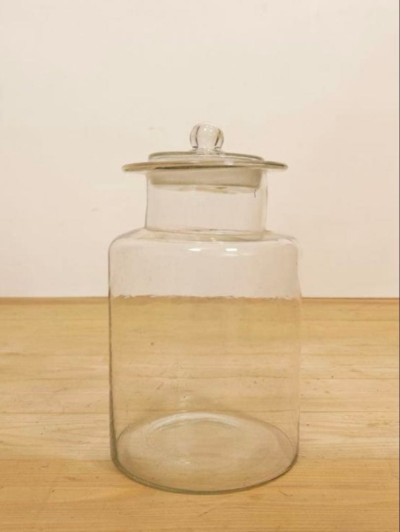 ガラス　瓶　大　透明　高さ約34㎝　2a021　古道具　ビンテージ　アンティーク