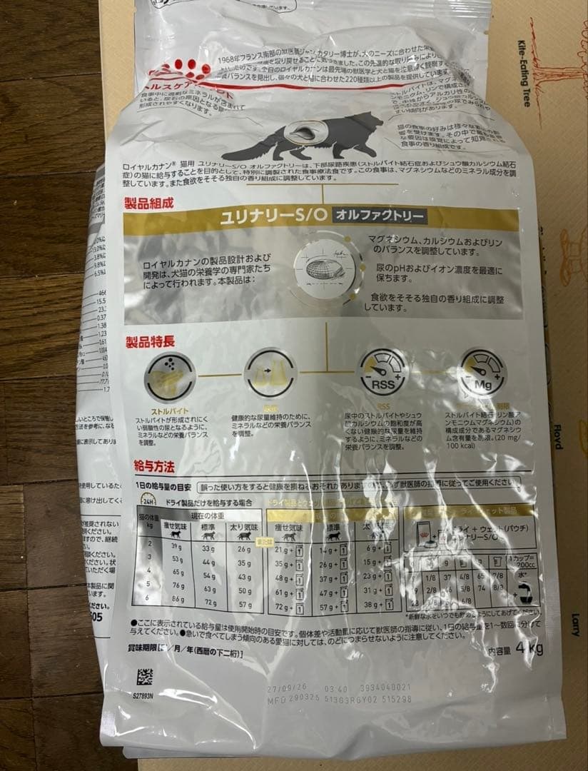  CANIN ユリナリー S/O 4kg オルファクトリー