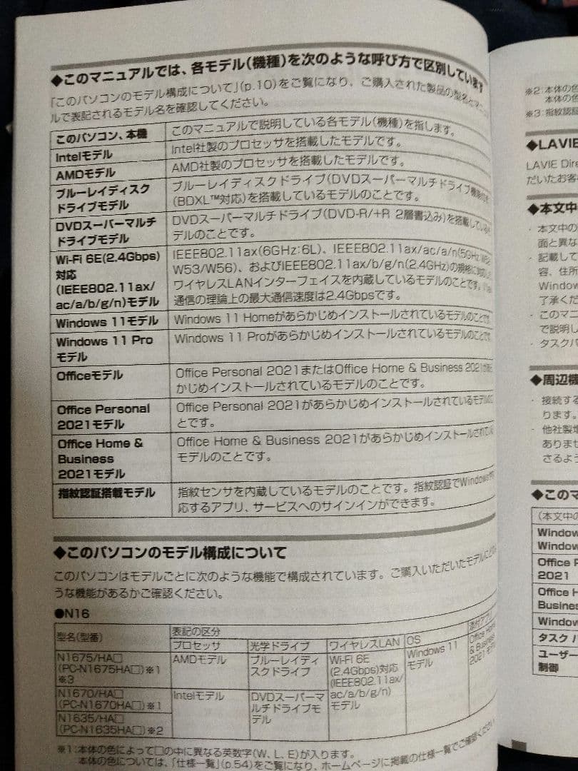 NEC　パソコン LAVIE N16 N1670/HAE PC-N1670HAE