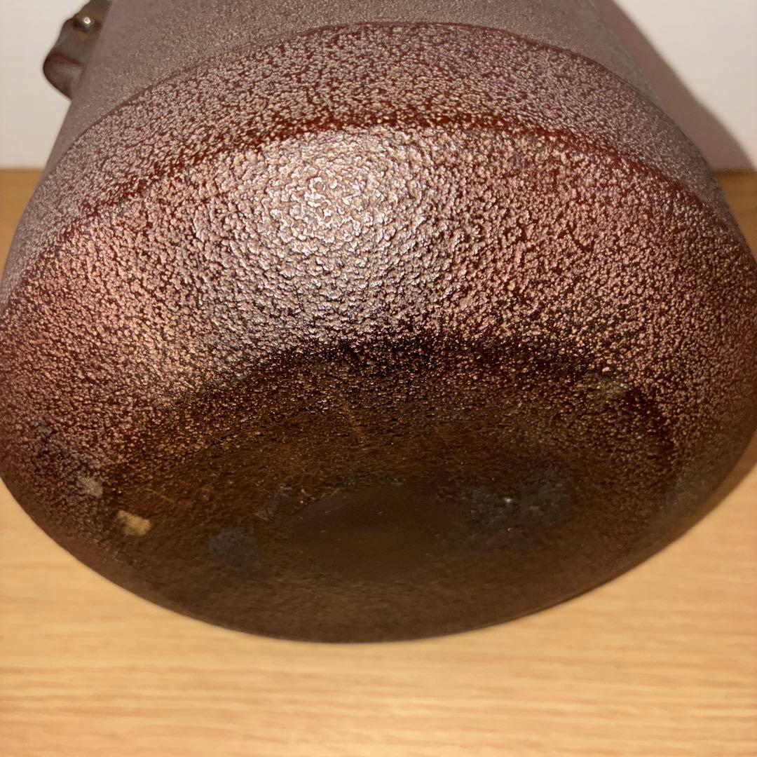 高橋敬典　筒釜　竹地紋