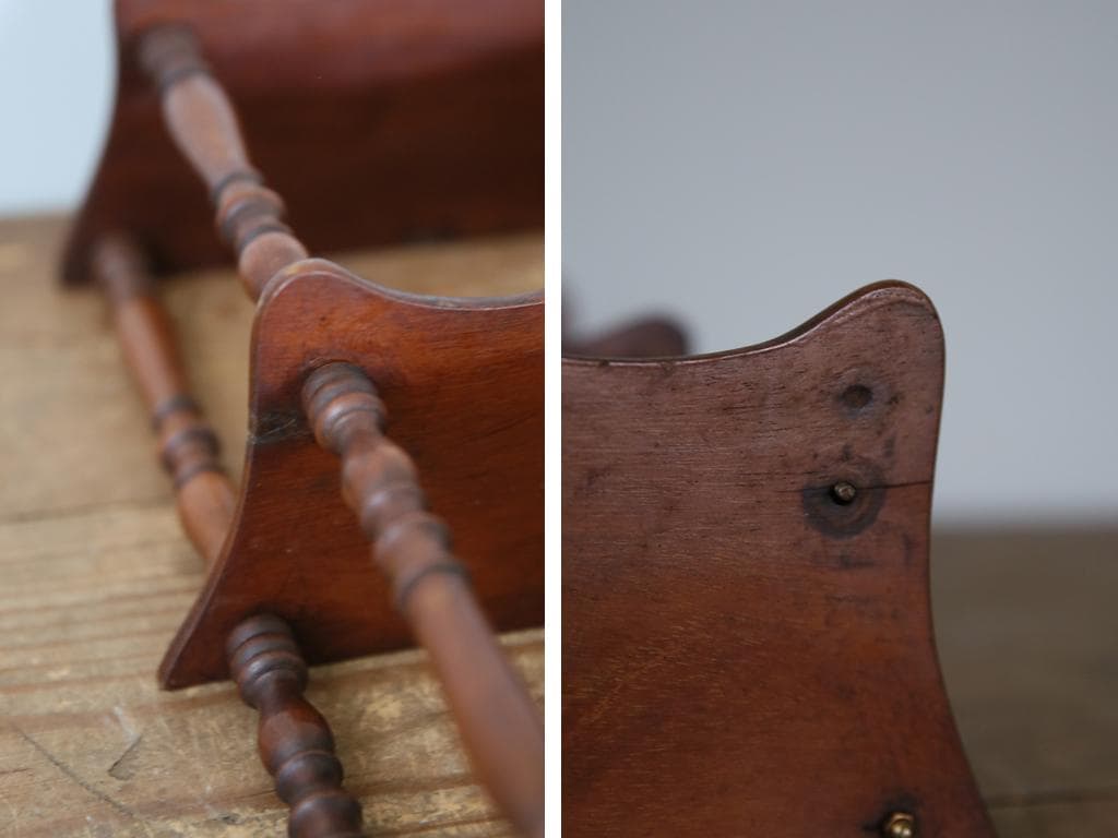 フランスアンティーク木製ウォールシェルフ/壁掛けラック/飾り棚(90-179)