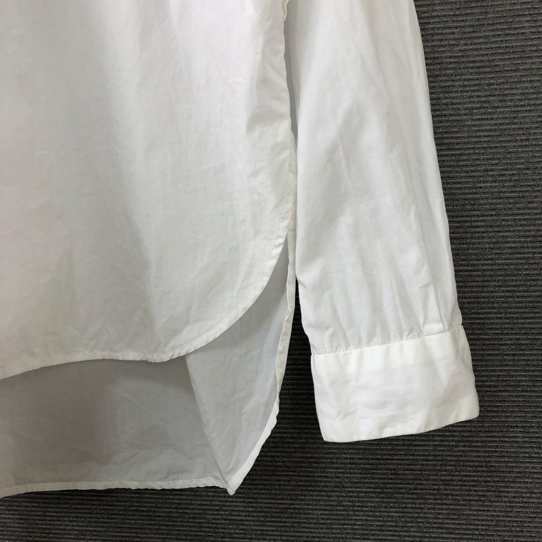 PallasPalace パラスパレス ノーカラーシャツ ブラウス ホワイト