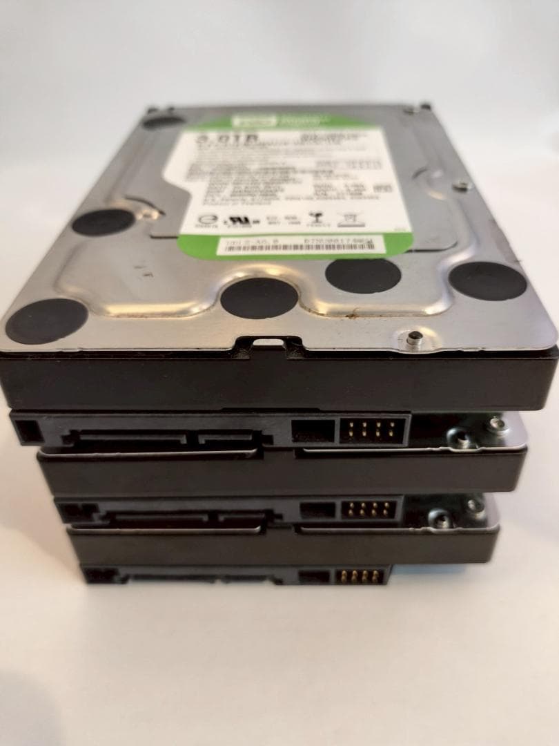 【ジャンク】WD Red 3TB HDD 3台セット 中古【匿名配送】