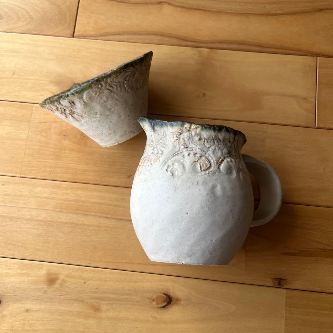 【未使用】本田あつみ　ドイリー　コーヒードリッパーとポット