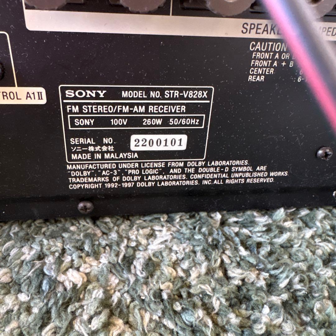 BE14 SONY STR-V828X 5.1ch サラウンドAVアンプ