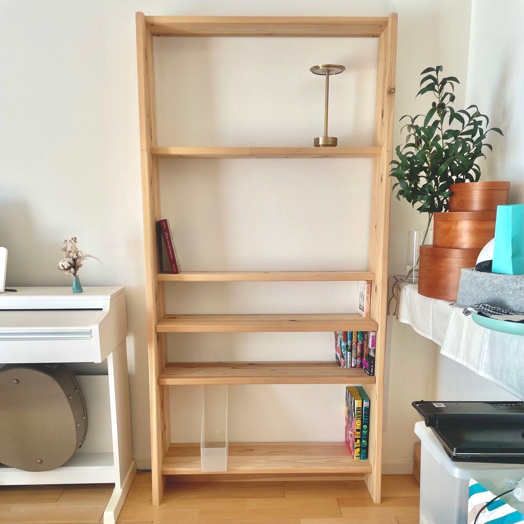 dinos 国産杉 薄型頑丈タワーシェルフ 幅90高さ179cm