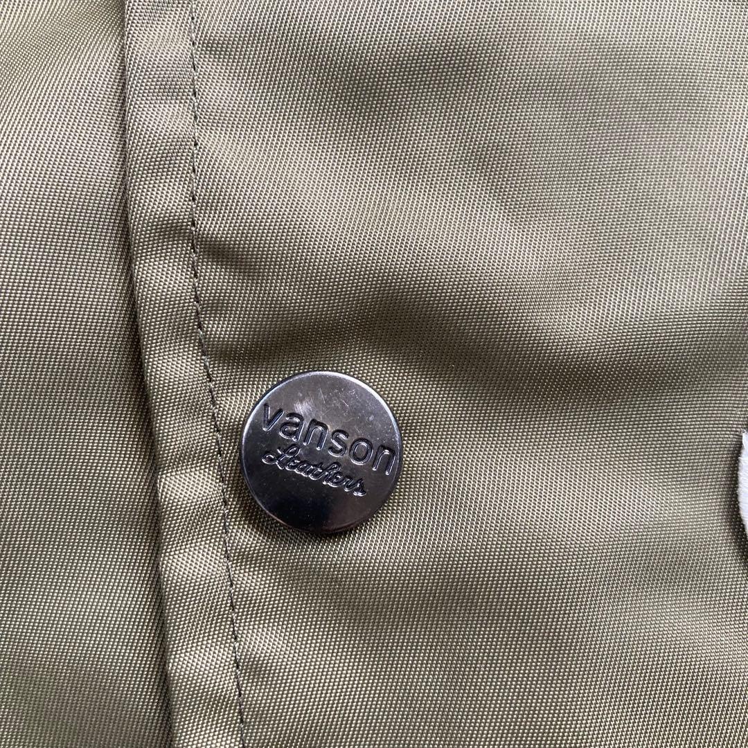 VANSON MOTOBLUEZ別注 ナイロンコーチジャケット オリーブ