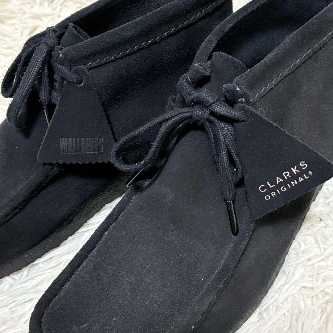 【美品】✨ クラークス ワラビー モカシン スエード ブラック　27cm