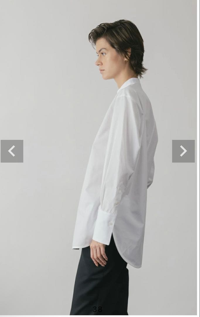 CINOH ASYMMETRIC BOSOM SHIRT 白シャツ　38