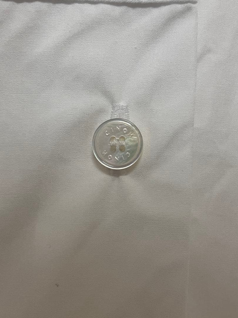 CINOH ASYMMETRIC BOSOM SHIRT 白シャツ　38