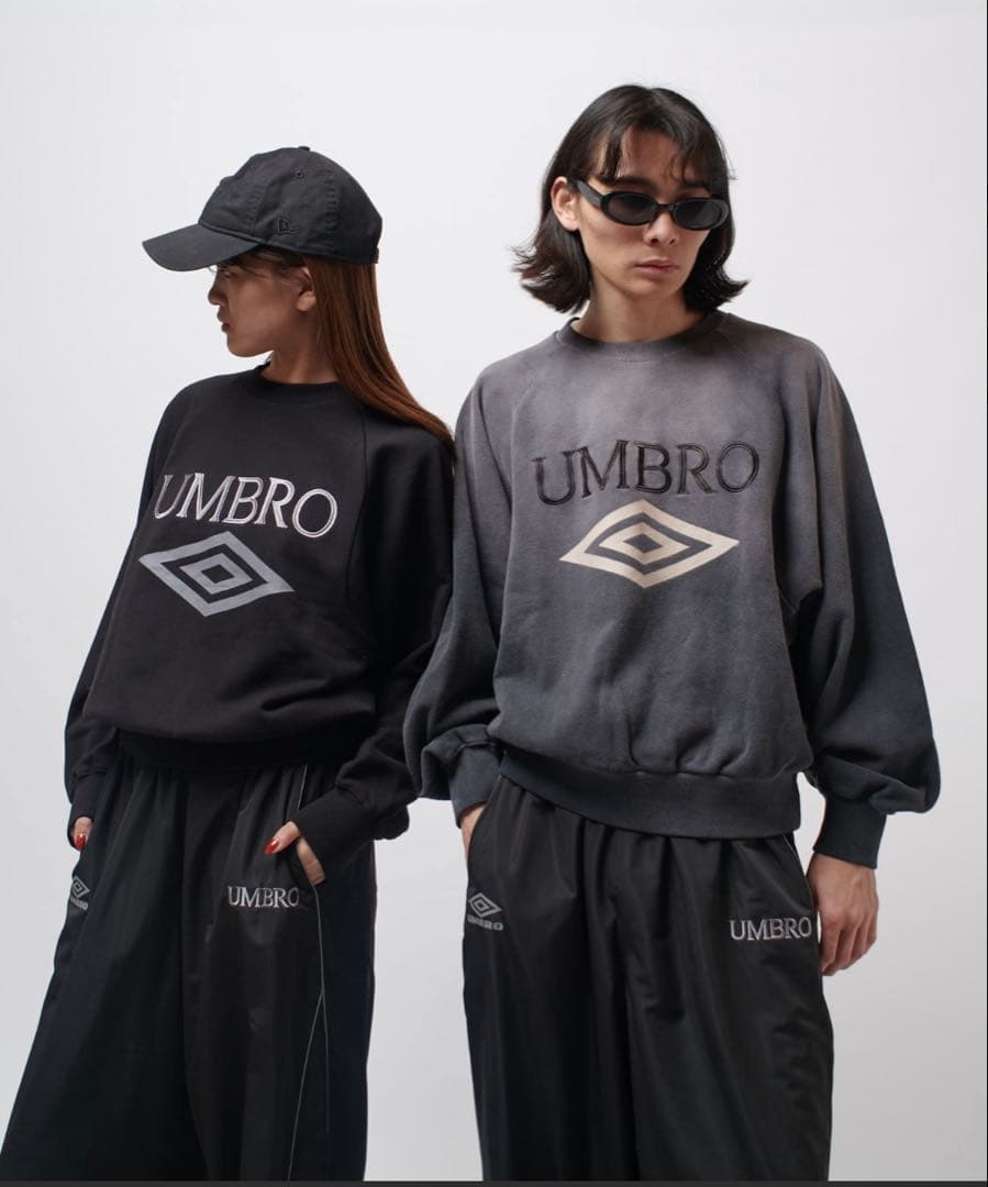 【美品タグ付き】UMBRO/アンブロ×Lui’sピグメントクルーネックスウェット