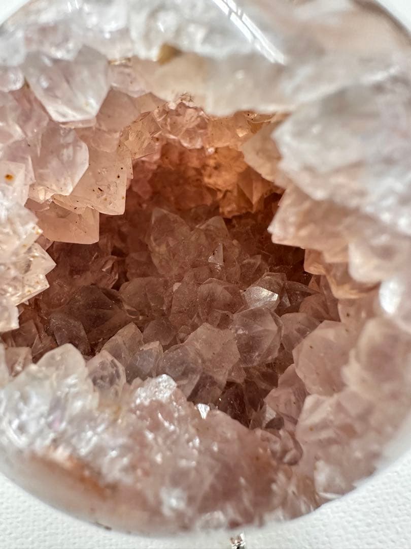 高品質　ピンクアメジスト　ブルーアゲート　水晶　笑口　スフィア