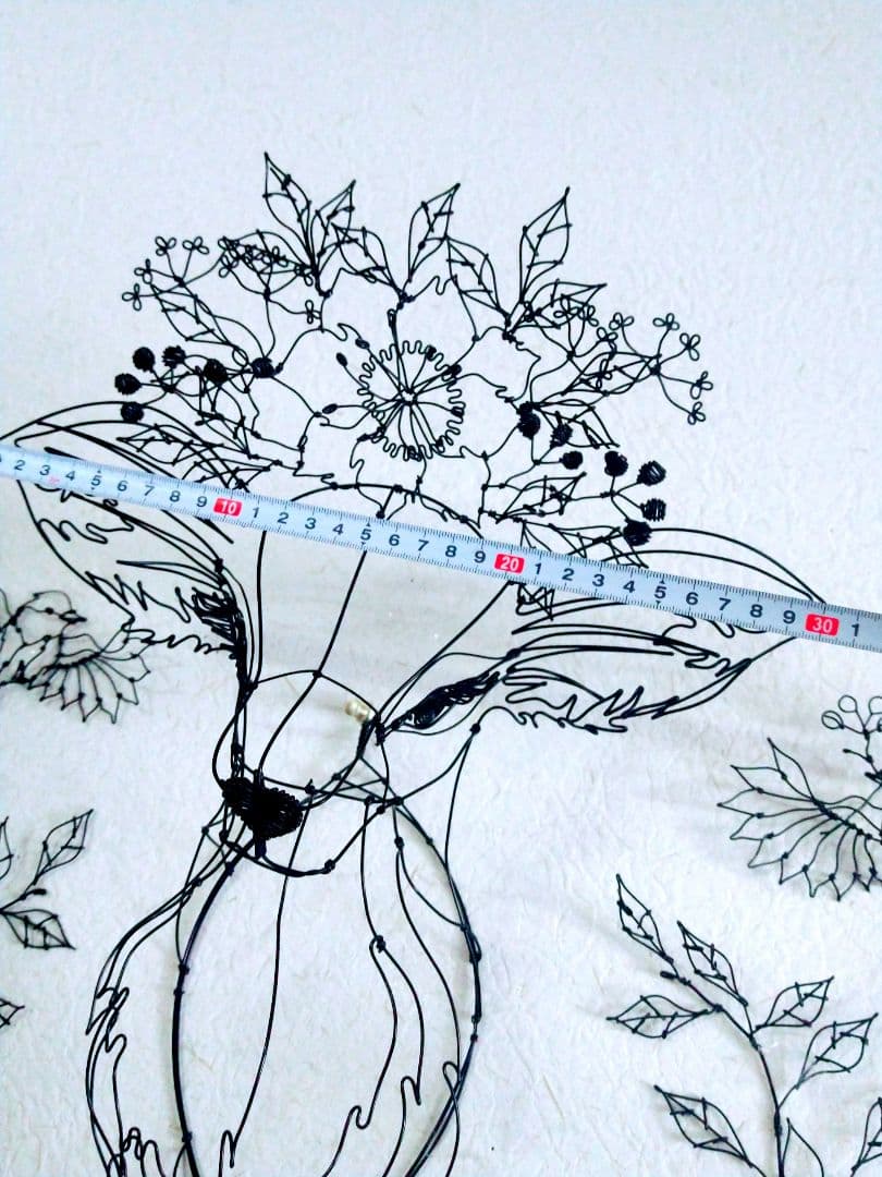 雌鹿　ワイヤークラフト　アート