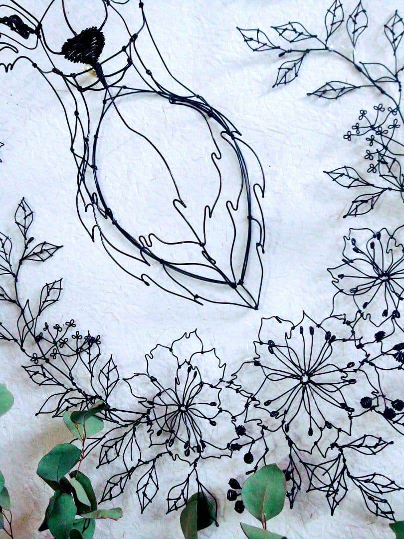 雌鹿　ワイヤークラフト　アート