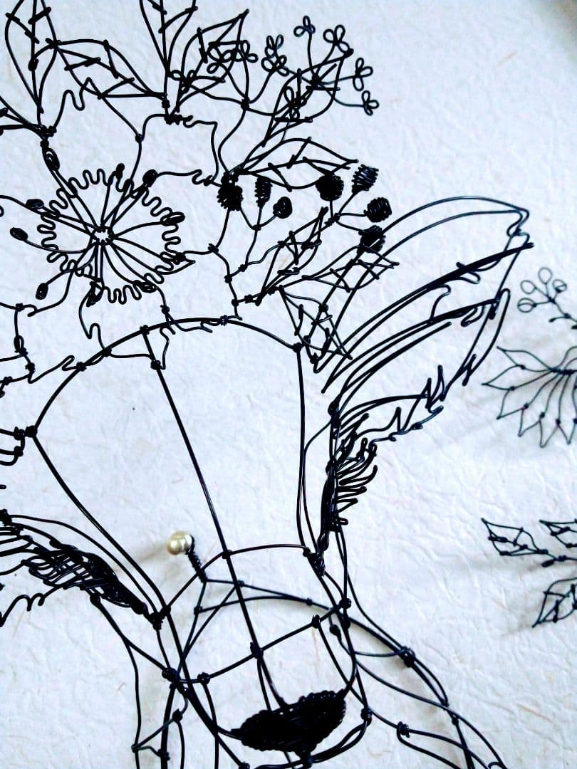 雌鹿　ワイヤークラフト　アート