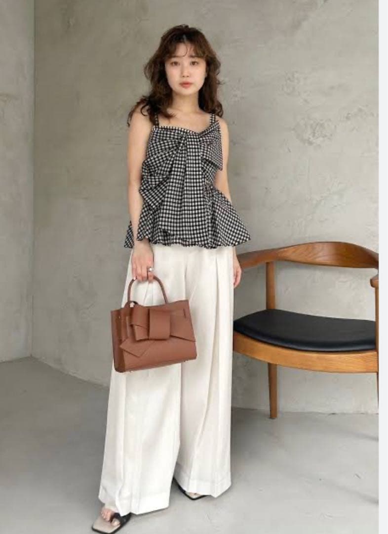 【美品】FRAY.IDペプラムリボントップス