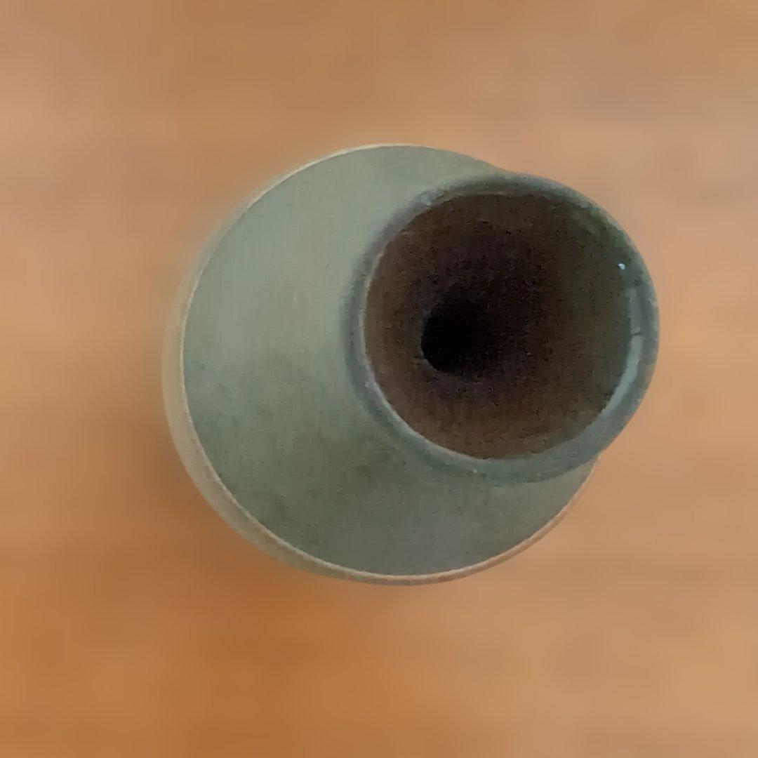 北欧ヴィンテージ/トーマス•アナグリウス 陶器の花瓶 ブラウン