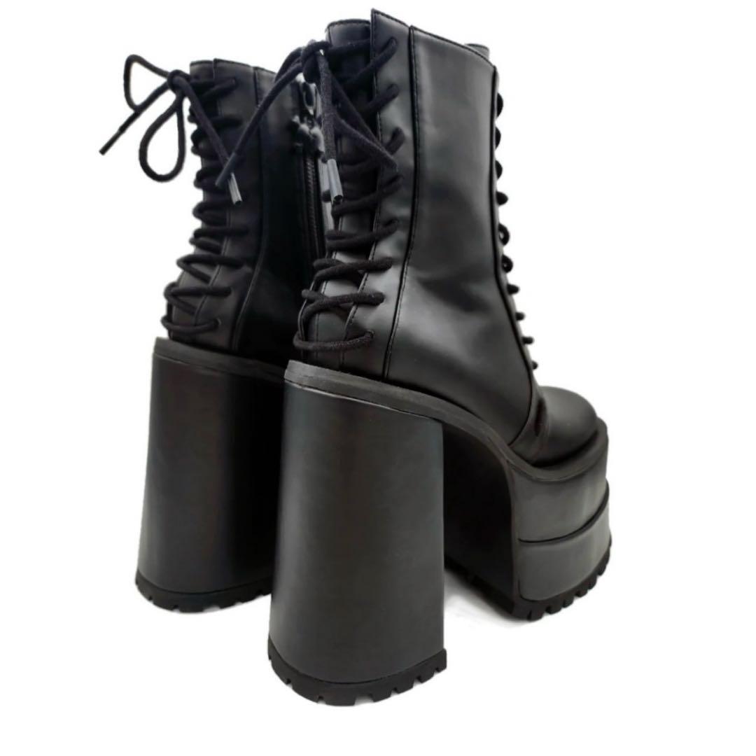 CharlaTedrick【美品】厚底編み上げブーツレースアップブーツゴスロリ