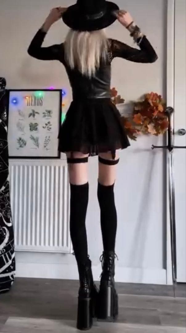 CharlaTedrick【美品】厚底編み上げブーツレースアップブーツゴスロリ