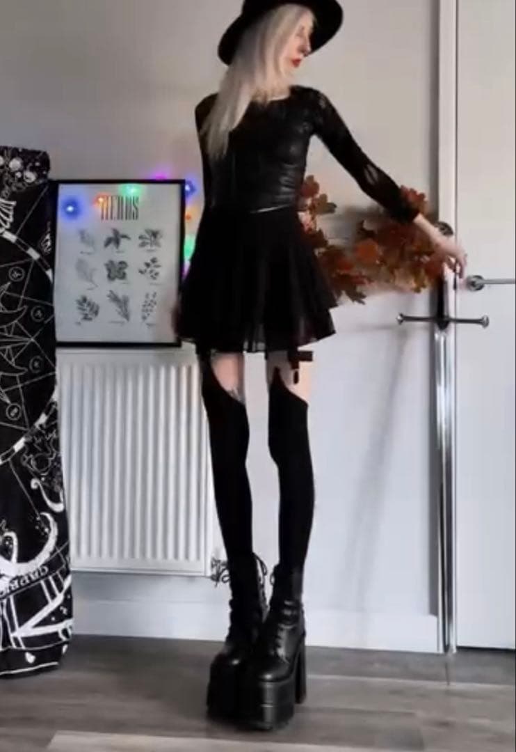 CharlaTedrick【美品】厚底編み上げブーツレースアップブーツゴスロリ