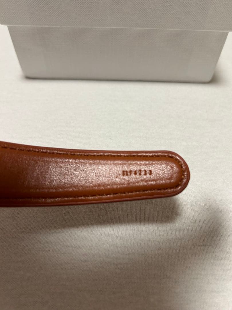 ブラウンレザー ゴールドスタッズ ヘッドバンド