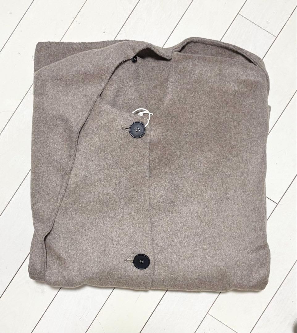 ZARA 【新品】ウールショートスカーフコート S ミンク