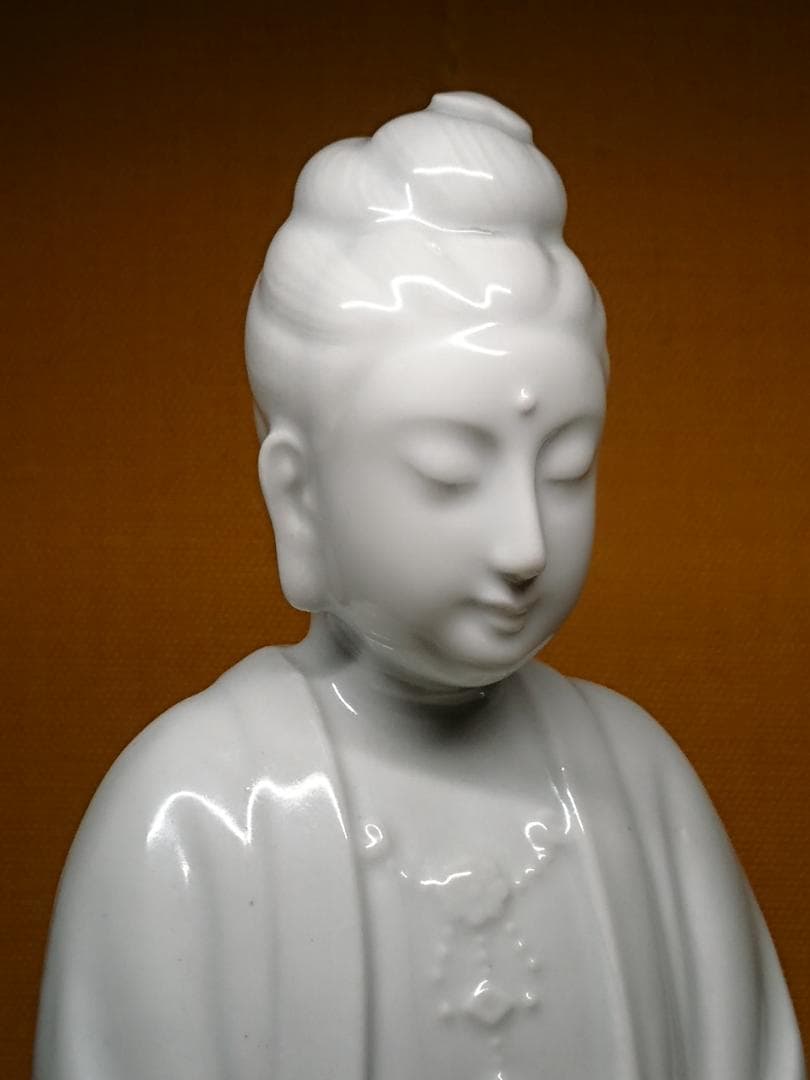 仏教美術　観音　陶器　オブジェ　置物　インテリア　工芸品　美術品　A1011