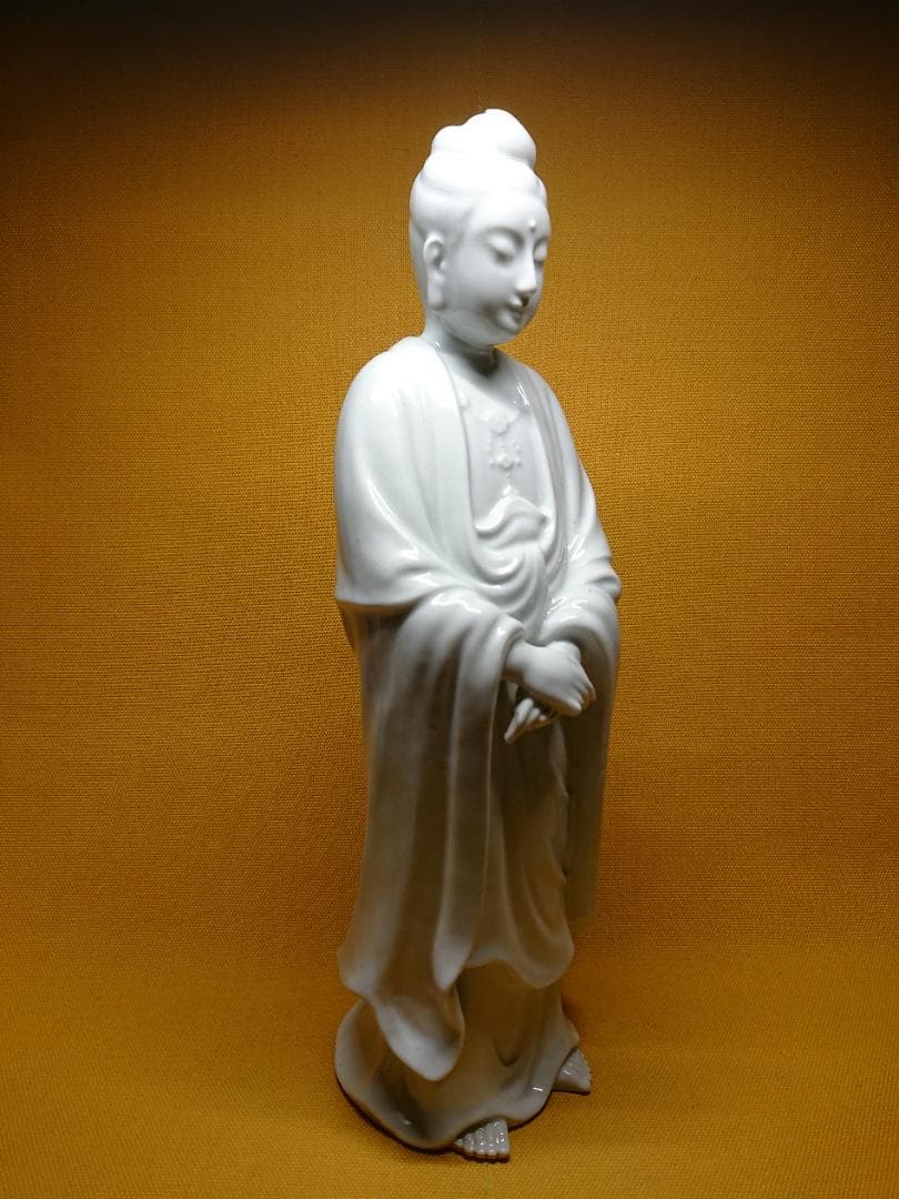 仏教美術　観音　陶器　オブジェ　置物　インテリア　工芸品　美術品　A1011