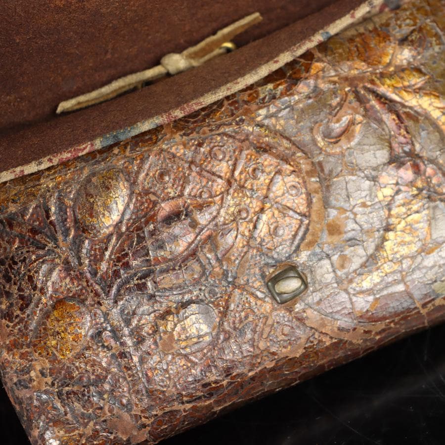 専用Y2978-1 竹編金銀象嵌金具蒔絵 煙管入れ 煙草入れ 〇吉銘　　　よ