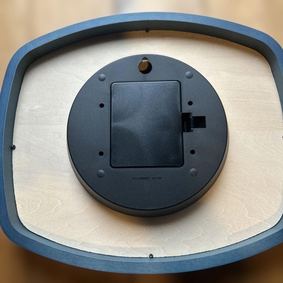 CHAMBRE Wall Clock ナチュラルウッド/ネイビー