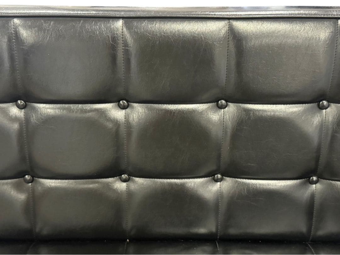 ◯①カリモク60 Kチェア 2シーター 2人掛け ブラック レザー ソファのみ