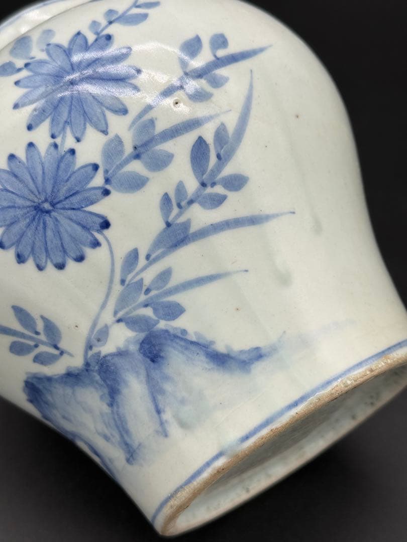 染付　壺　花瓶　花入　時代物　工芸