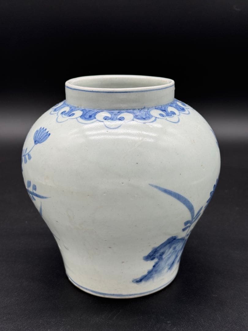 染付　壺　花瓶　花入　時代物　工芸