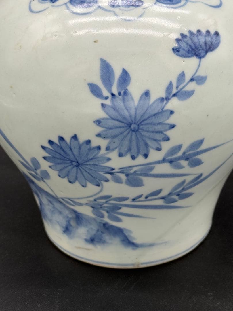 染付　壺　花瓶　花入　時代物　工芸