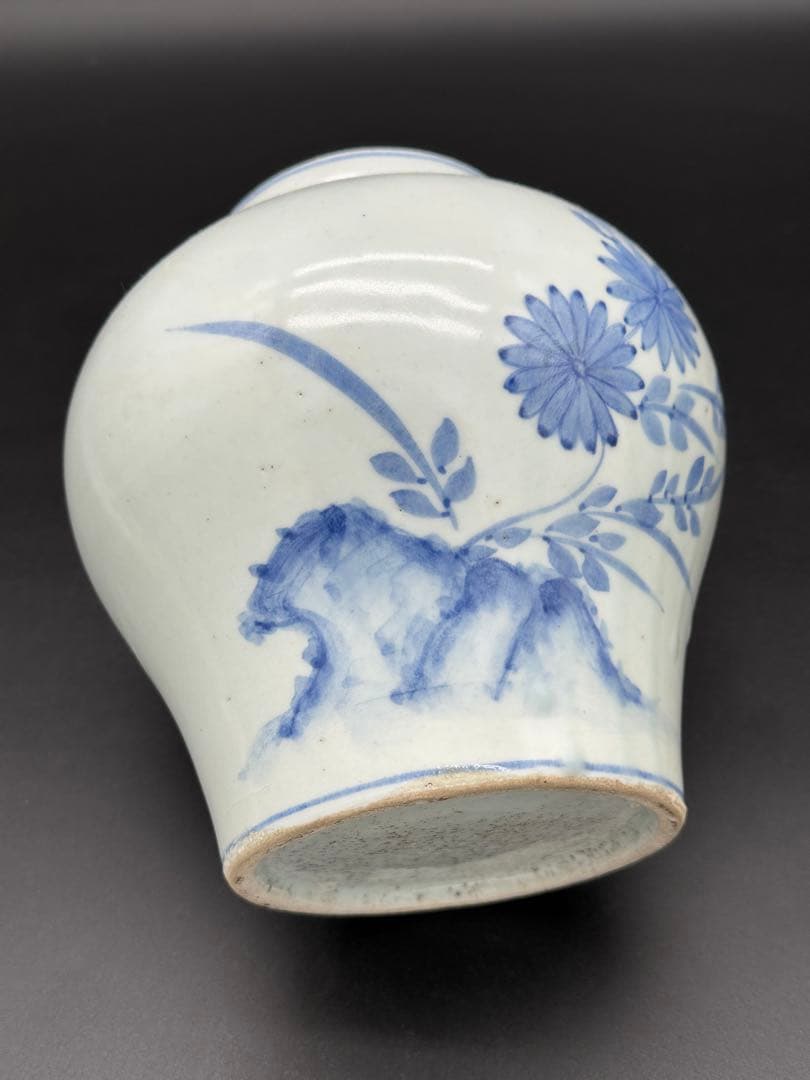 染付　壺　花瓶　花入　時代物　工芸