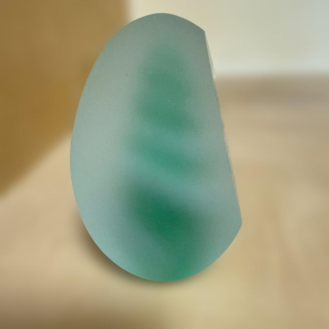 LEIXUSレクサス卵形ガラス製ペーパーウェイト置物 ツリー型 作家物